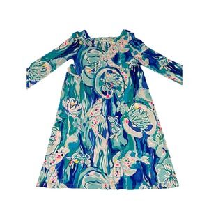 Lilly Pulitzer Ophelia Swing Dress Aquatic‎ Garden Women's Medium